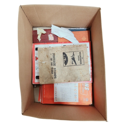 54 - BOX OF STAMPS AND ALBUMS