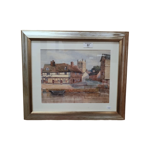 57 - ANTIQUE WATERCOLOUR SIGNED AND DATED 1898