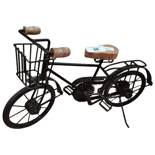 58 - ANTIQUE STYLE MINIATURE BUTCHERS BICYCLE