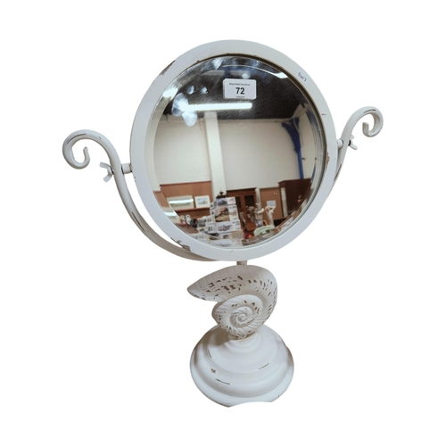 72 - METAL FREE STAND TOILET MIRROR