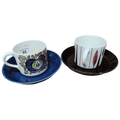 88 - RORSTRAND OF SWEDEN 'EDEN' CUP & SAUCER & RORSTRAND OF SWEDEN 'TANGO' CUP & SAUCER