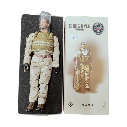 91 - BOXED SOLDIER FIGURE 'CHRIS KYLE' THE LEGEND