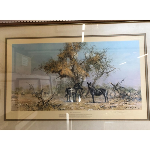 151 - David Shepherd Signed Print - Zebras & Weavers