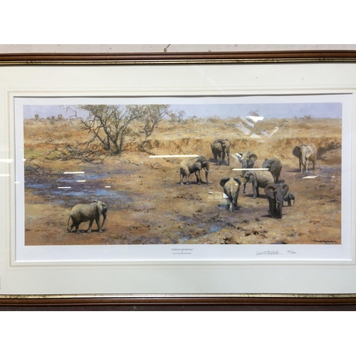 154 - David Shepherd Signed Print - African Waterhole