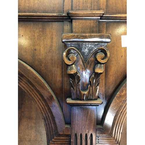 222 - Large 20thC Gothic Style Mahogany Bookcase (height 217cm, length 205cm)