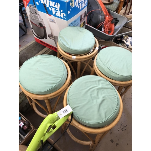 512 - Set of Four Bamboo Effect Stools