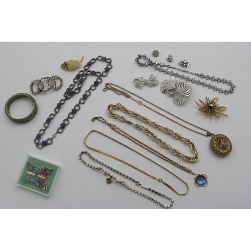 70 - Costume Jewellery, Brooches, a 9ct Pendant on a Chain etc