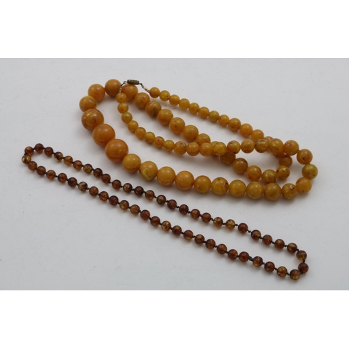 83 - Bag of Amber Coloured Beads