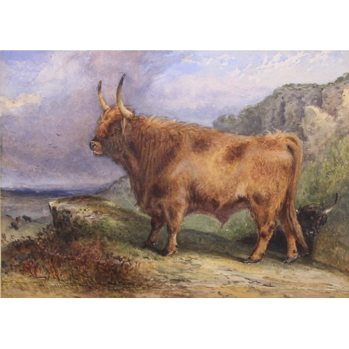 182 - Aster R C Corbould, Highland Cows, Watercolour