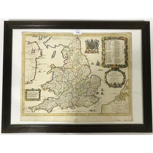 128 - Ogilby, John. A New Map of the Kingdom of England and Dominion of Wales, Whereon are Projected all y... 