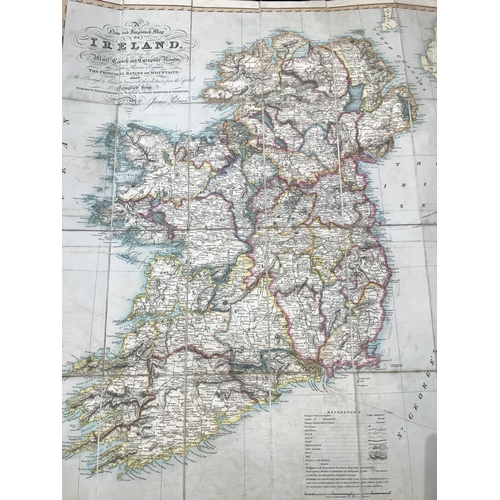 130 - Palmer, James. A New and Improved Map of Ireland..., hand-coloured folding engraved map on 24 sectio... 