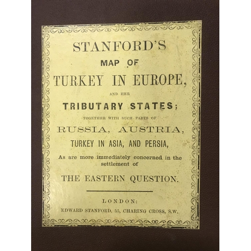 141 - Turkey. Stanford's Map of Turkey in Europe and Her Tributary States; together with such Parts of Rus... 