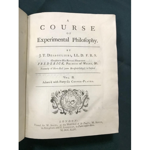 152 - Desaguliers, John Theophilus. A Course of Experimental Philosophy. 2 volumes, second edition, 78 fol... 