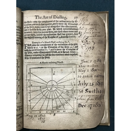 156 - Fale, Thomas. Horologiographia. The Art of Dialling..., ?third edition, wood-engravings in text, soi... 