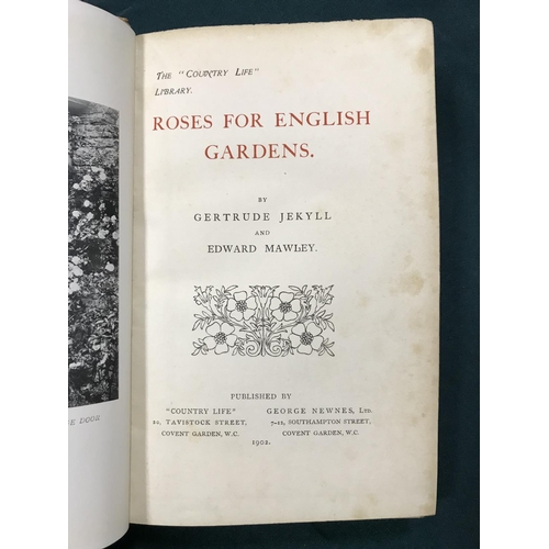 159 - Jekyll, Gertrude. Roses for English Gardens, first edition, plates, original buckram gilt, 8vo, Lond... 