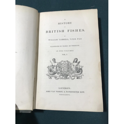 178 - Yarrell, William. A History of British Fishes, 2 volumes, first edition, half-titles, numerous woodc... 