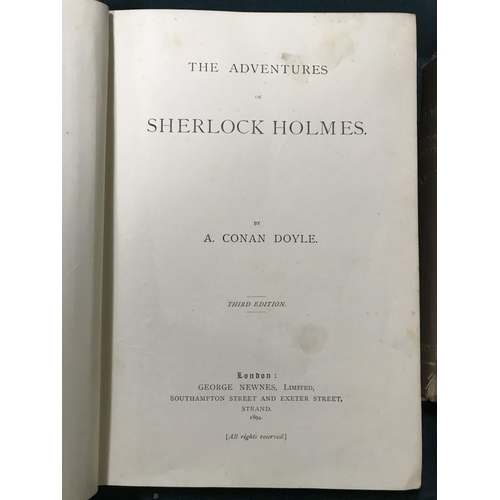 192 - Doyle, Arthur Conan. The Adventures of Sherlock Holmes, third edition, some browning and spotting, o... 