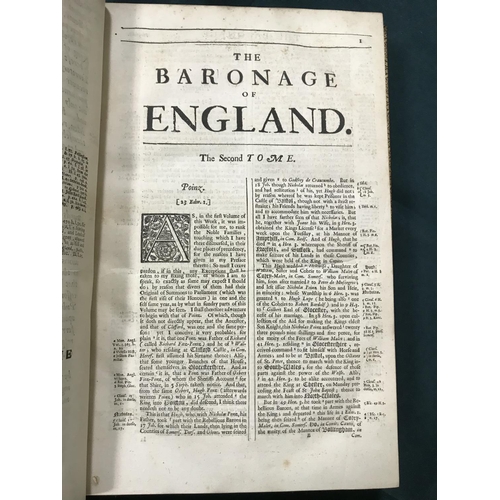 193 - Dugdale, William. The Baronage of England, 2 volumes, 5 double-page tables, 2 dedication leaves, lig... 