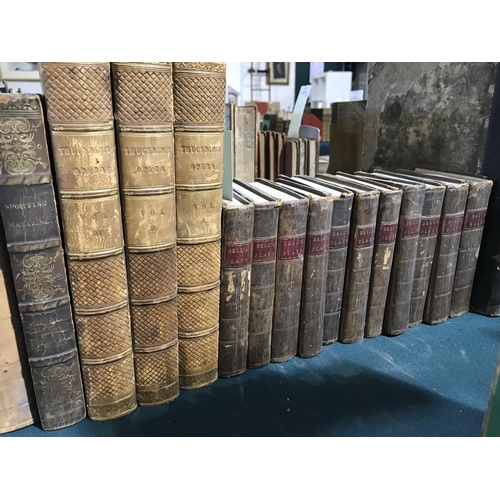 200 - Miscellaneous Books, 37 volumes, mostly late eighteenth and nineteenth century literature, full or h... 