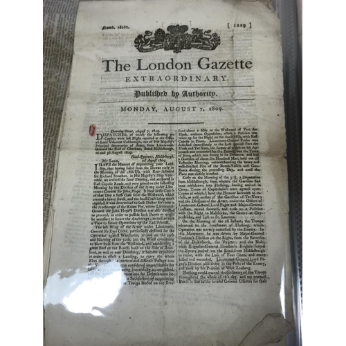 202 - Newspapers. A folio of early newspapers, including The Boston Gazette and Country Journal, August 6t... 