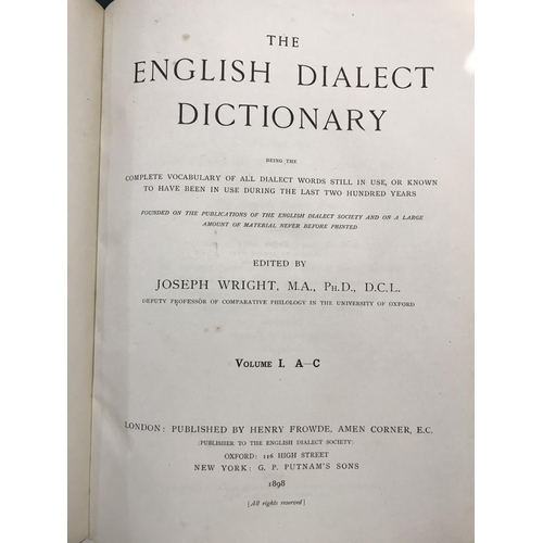 209 - Wright, Joseph. The English Dialect Dictionary, 6 volumes, first edition, contemporary half morocco,... 