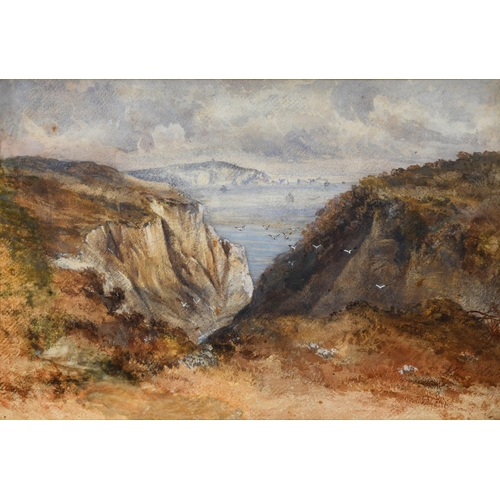 226 - Octavius Moulton-Barrett (1824-1910)  The Needles, Isle of Wight Watercolour 20.75 x 18.75 cms... 