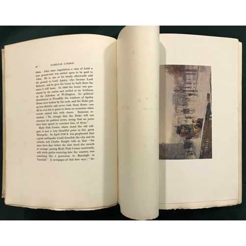 26 - Barton, Rose. Familiar London, first edition, number 116 of 300 copies, signed by the artist, fronti... 