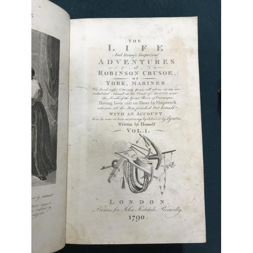 261 - Defore, Daniel. The Life and Strange Surprising Adventures of Robinson Crusoe, 2 volumes, engraved t... 