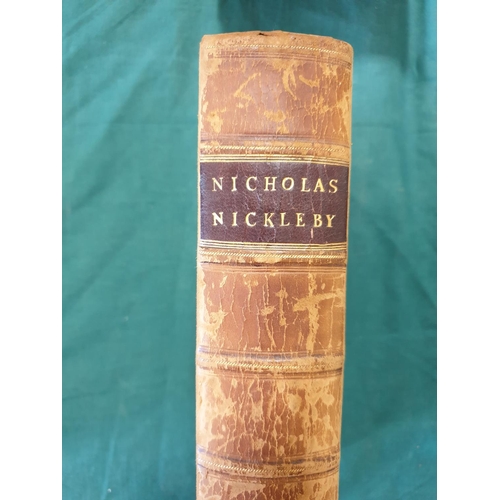 262 - Dickens, Charles. The Life and Adventures of Nicholas Nickleby, first edition in book form, engraved... 