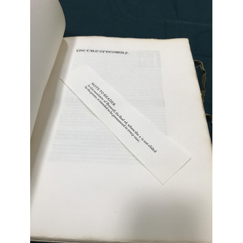 27 - Kelmscott Press. The Tale of Beowulf, translated by William Morris and A.J. Wyatt, one of 300 copies... 