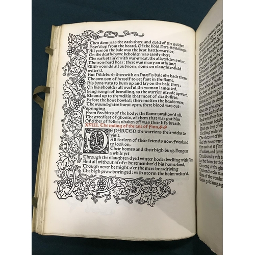 27 - Kelmscott Press. The Tale of Beowulf, translated by William Morris and A.J. Wyatt, one of 300 copies... 