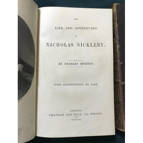 270 - Dickens, Charles. The Life and Adventures of Nicholas Nickleby, first edition in book form, engraved... 