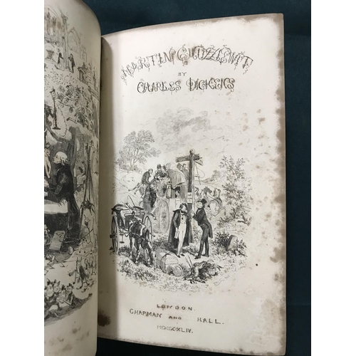 271 - Dickens, Charles. The Life and Adventures of Martin Chuzzlewit, first edition in book form, engraved... 