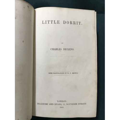 272 - Dickens, Charles. Little Dorrit, first edition in book form, engraved frontispiece, additional title... 