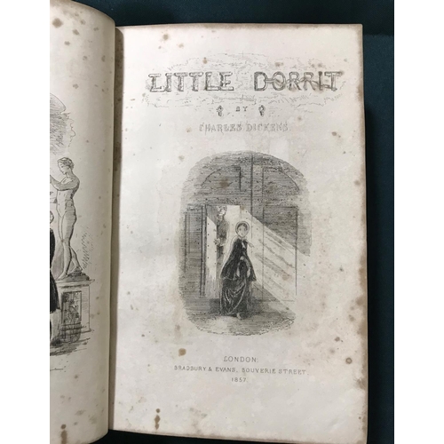 272 - Dickens, Charles. Little Dorrit, first edition in book form, engraved frontispiece, additional title... 