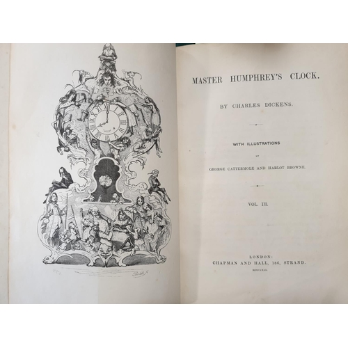 275 - Dickens, Charles. Master Humphrey's Clock, 3 volumes, first edition in book form, numerous illustrat... 