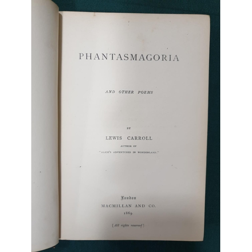 278 - [Dodgson, Charles Lutwidge] Phantasmagoria and Other Poems, first edition, half-title, occasional li... 