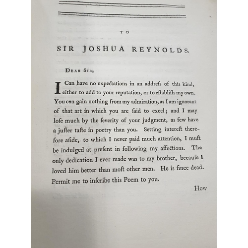 289 - Goldsmith, Oliver. The Deserted Village, A Poem, first edition, with 'Careless' as catchword on p.9,... 