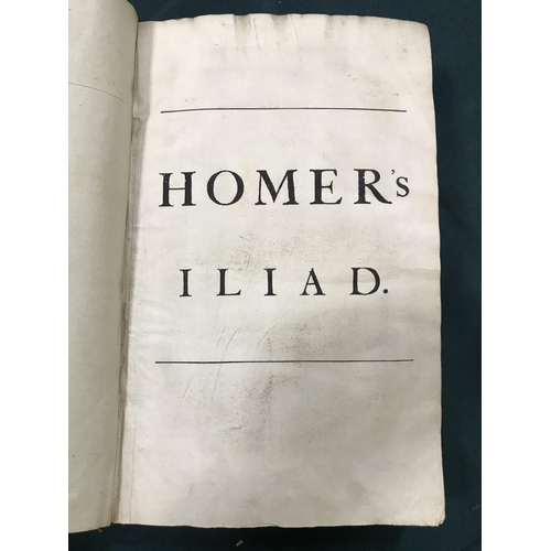 292 - Homer. The Iliad of Homer... Translated by Mr. Pope, 6 volumes bound in 3, first edition, portrait f... 