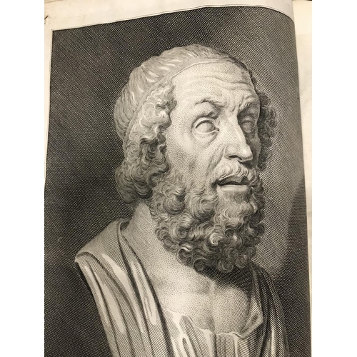 292 - Homer. The Iliad of Homer... Translated by Mr. Pope, 6 volumes bound in 3, first edition, portrait f... 