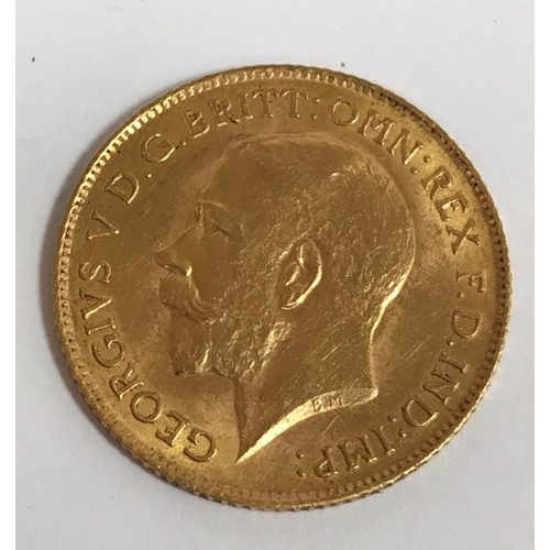 1217 - A HALF SOVEREIGN. A George V Half Sovereign dated 1914.