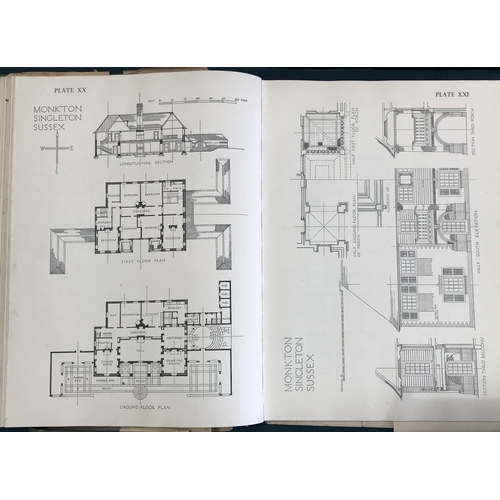 3 - Butler, Arthur Stanley George. The Architecture of Sir Edwin Lutyens, 3 volumes, first edition, plat... 