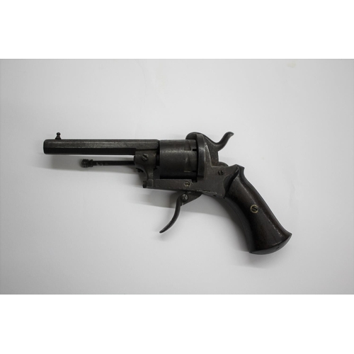 403 - CONTINENTAL PIN FIRE PISTOL probably Belgium or French made, with a pin fire mechanism. Stamped with... 