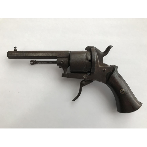 403 - CONTINENTAL PIN FIRE PISTOL probably Belgium or French made, with a pin fire mechanism. Stamped with... 