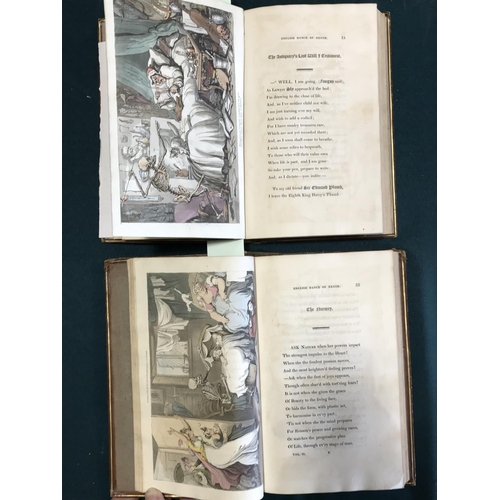 30 - [Combe, William] and Thomas Rowlandson. The English Dance of Death, 2 volumes, first edition, hand-c... 