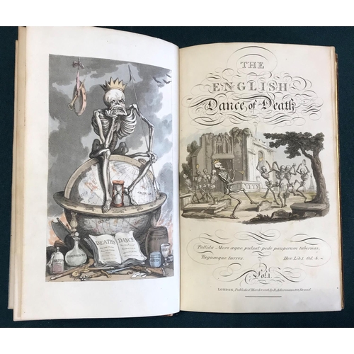30 - [Combe, William] and Thomas Rowlandson. The English Dance of Death, 2 volumes, first edition, hand-c... 