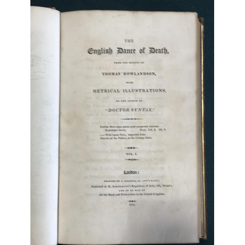 30 - [Combe, William] and Thomas Rowlandson. The English Dance of Death, 2 volumes, first edition, hand-c... 