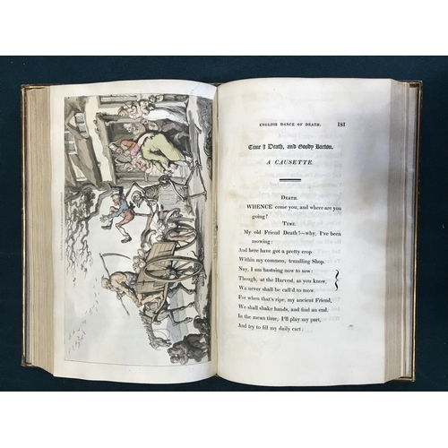 30 - [Combe, William] and Thomas Rowlandson. The English Dance of Death, 2 volumes, first edition, hand-c... 