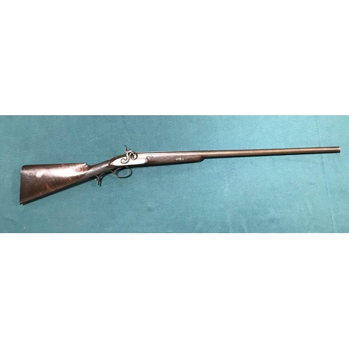 407 - A 12 BORE LIVE PIGEON GUN BY J. MARSDEN. A mid 19th century 12 bore, percussion cap firing, single b... 