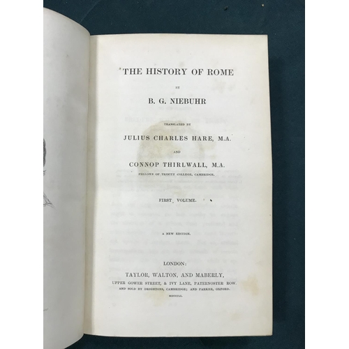 306 - Niebuhr, Barthold George. The History of Rome, 3 volumes, 8vo, London: Tyler, Walton and Maberly, 18... 